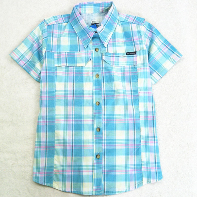 Striped Fishing Shirt Casual Shirt short Sleeve Shirts Men Loose