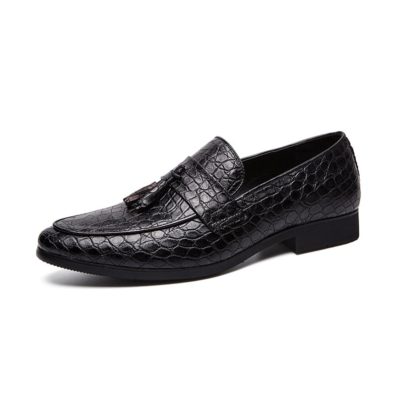 Tassel Pattern Shoes Slip-on Casual Loafers Men's Business Formal Shoes