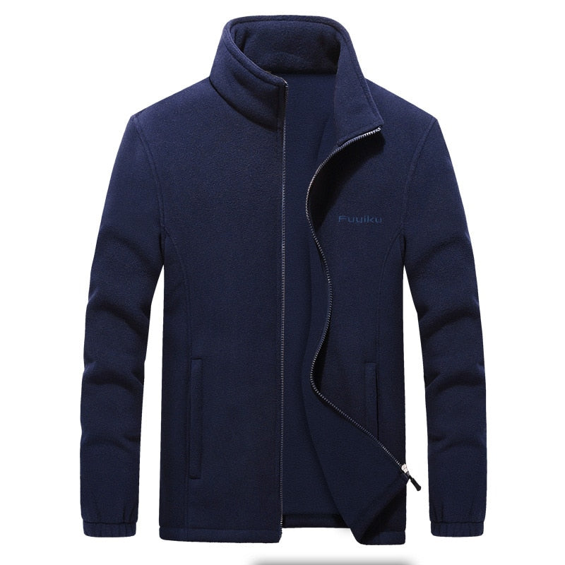 Men Fleece Jacket Autumn Big and Tall Clothing Jacket Liner Cardigan