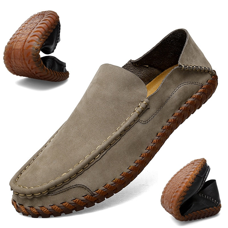 Men Loafers Cow Leather Casual Shoes For Man Soft Spring