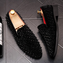 Shoes Flats Loafers Men Handmade Spiked Shoes Soft Moccasins