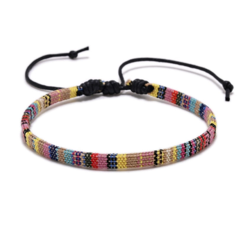 Anklets for Men And Women Braided Rainbow Foot