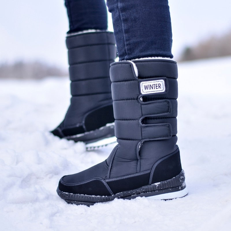 Men Boots Warm Mid-calf Snow Boots Winter Shoes Comfort Non-slip Platform