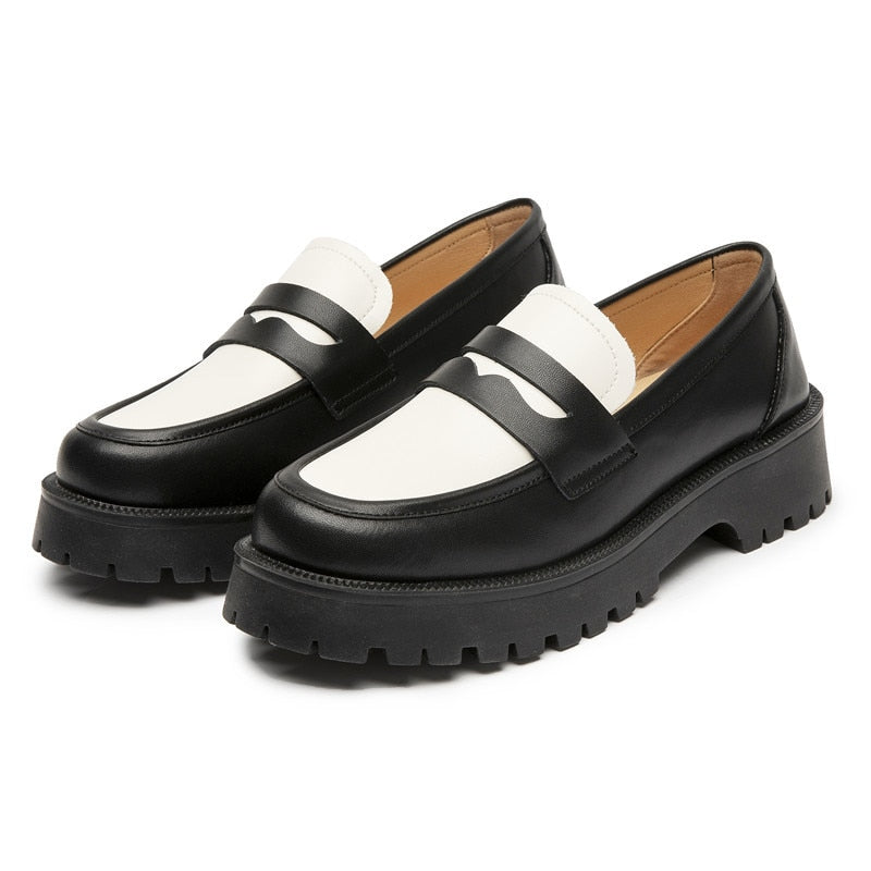 Style Casual Loafers Genuine Leather Fashion Shoes Girls