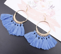 Fashion Tassel Earrings Creative Jewelry Large Hoop Earrings