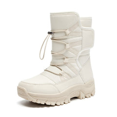 Snow Boots Warm Push Mid-Calf Boots Waterproof Non-slip Winter Boots