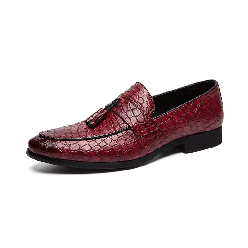 Tassel Pattern Shoes Slip-on Casual Loafers Men's Business Formal Shoes