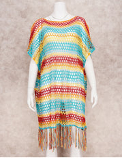 Boho Crochet Tunic Bikini Cover-ups Sexy Hollow Out