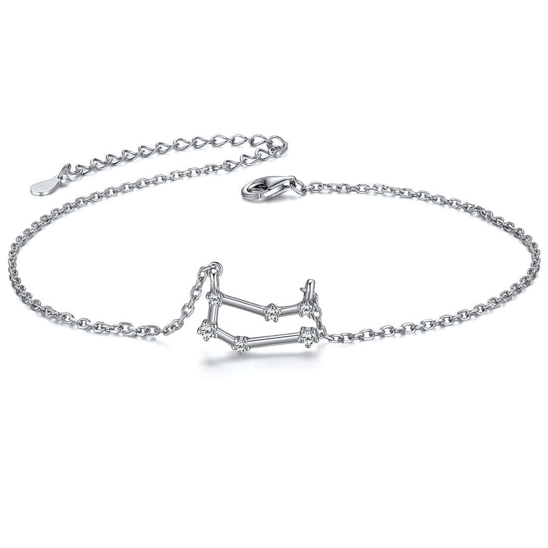 Silver Anklets for Women Constellation