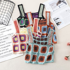 Knit Tank Top Woman Binder Chest Crochet Corset Femme