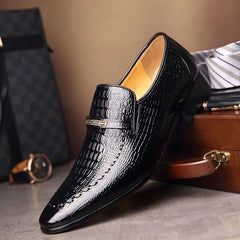 Men's Shoes Classic Low-Cut Embossed Shoes Comfortable Business Shoes Loafers