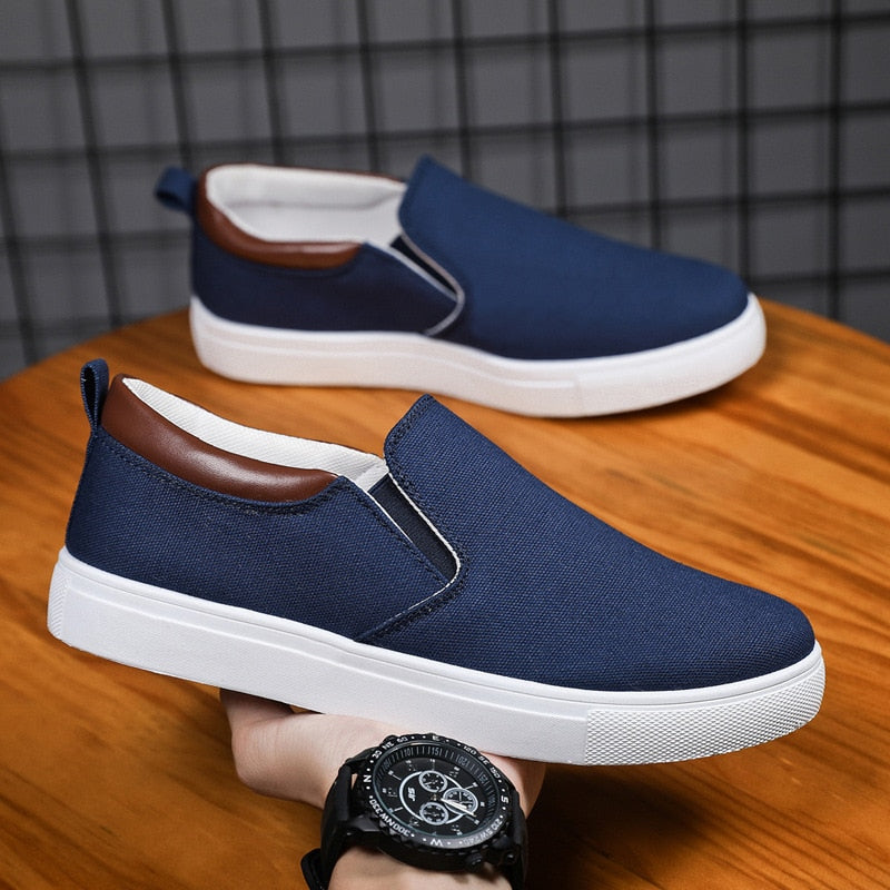 Men Casual Shoes Sneaker Slip-on Flats Non-Leather Shoes