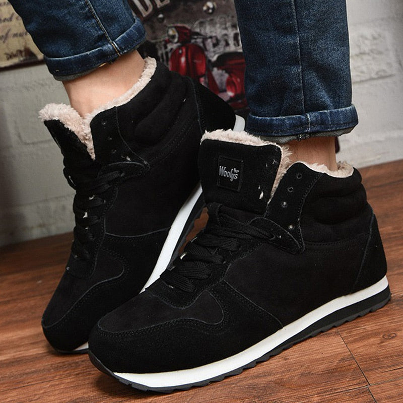 Men Boots Classic Winter Shoes Ankle Warm Fur Boots