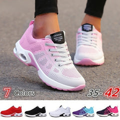 Ladies Casual Mesh Flat Shoes Lightweight Sneakers