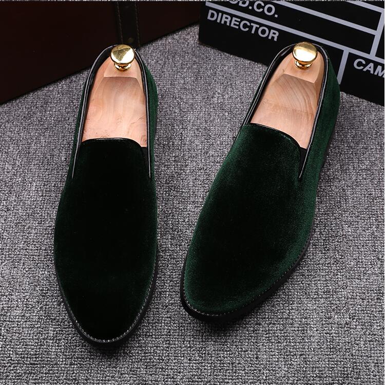 Men Loafers Luxury Brand Shoes Slip on Pointed Toe Fashion