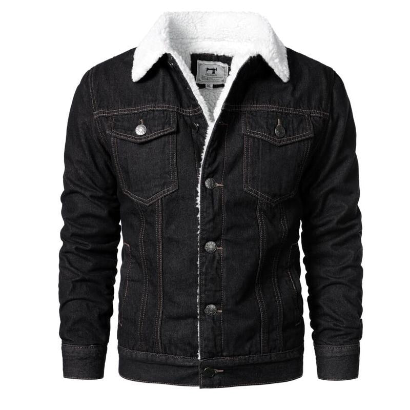 Men Denim Jackets Slim Casual Coats Thicker Winter Jean Jackets Warm Coats