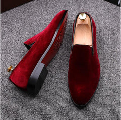 Men Loafers Luxury Brand Shoes Slip on Pointed Toe Fashion