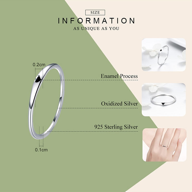 Simple Carve Heart Wedding Band Stackable Promise Ring